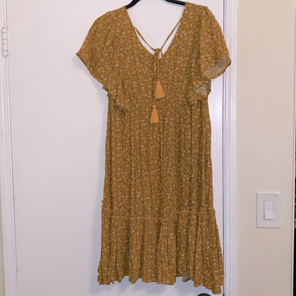 GIGIO boho mustard floral print dress - Picture 11 of 11